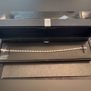 1 Ct Diamond Bracelet in Sterling Silver